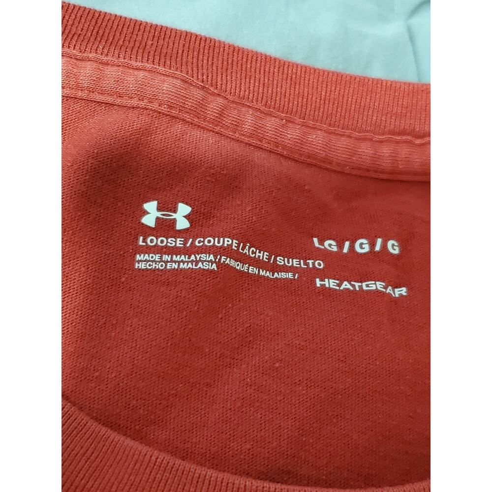 Under Armour HeatGear Shirt Men’s Large Red USA Flag Loose Fit Athletic Tee - Picture 2 of 7